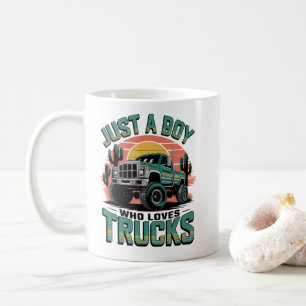 Taza De Café "Solo un chico que ama los camiones"