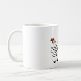 Taza De Café Solo Un Festivo Diseño Navideño De Gansos
