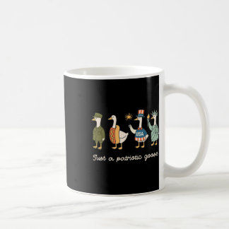Taza De Café Sólo un ganso patriota Bandera americana Meme dive