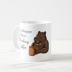 Taza De Café Solo un hipopótamo elegante bebiendo café - Taza d