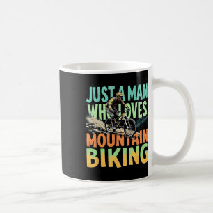 Taza De Café Solo un hombre que ama la aventura en bicicleta de