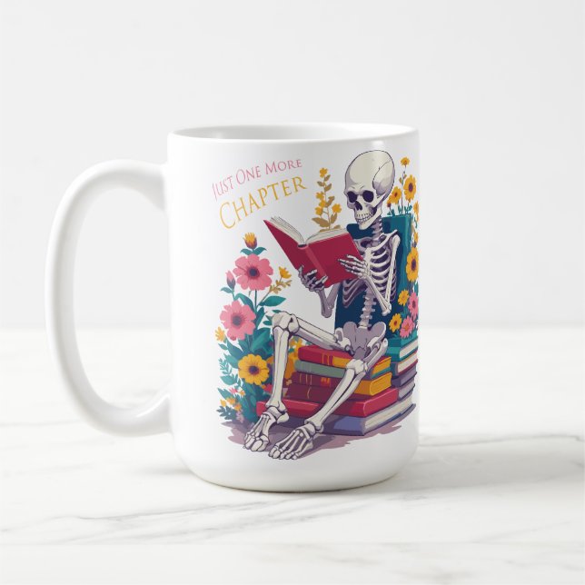 Taza De Café Sólo un lector de libros de lectura de esqueletos  (Izquierda)