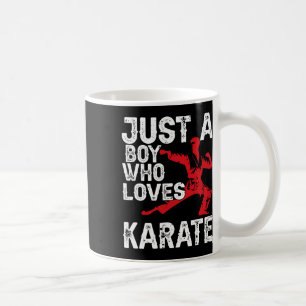 Taza De Café Solo Un Niño Que Ama A Karate Diciendo Marcial Com