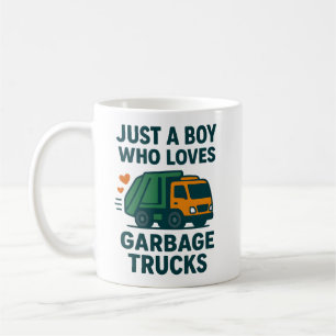 Taza De Café Solo un Niño que Ama los Camiones de Basura Niños