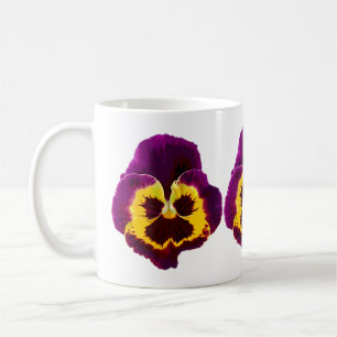 Taza De Café Sólo un Pansy Blossom + tu texto e ideas