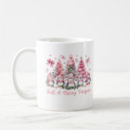 Taza De Café Sólo Un Pingüino Feliz Acuarela Navidad Animales