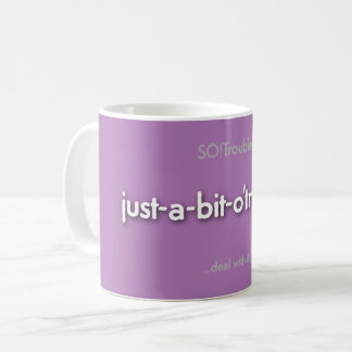 Taza De Café ¡solo-un-poco-de-problemas! - blanco sobre rosa