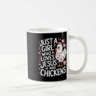 Taza De Café Solo Una Chica Que Ama A Jesús Y A Los Pollos Cris
