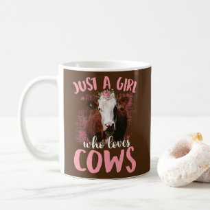 Taza De Café Sólo una Chica que ama a las vacas graciosas cria