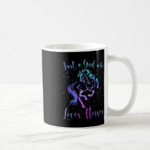 Taza De Café Sólo una Chica que ama a los caballos jinete ecues