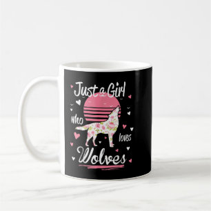 Taza De Café Sólo Una Chica Que Ama A Los Lobos