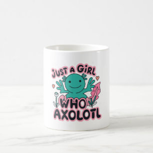 Taza De Café solo una chica que ama Axolotl