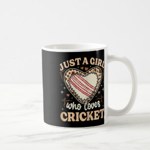 Taza De Café Sólo una chica que ama el críquet Estampado de vac
