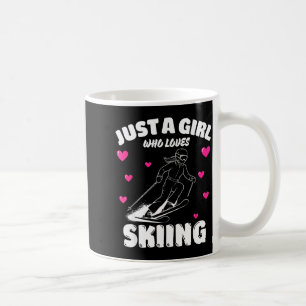 Taza De Café Solo una chica que ama el esquí, amante del esquí
