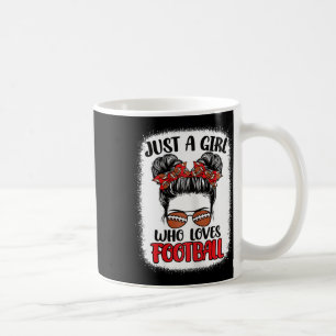 Taza De Café Solo una chica que ama el fútbol americano Lindo f