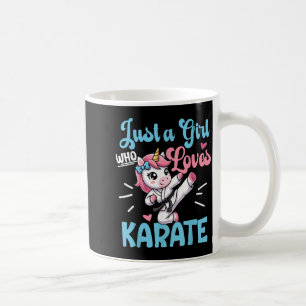 Taza De Café Solo una chica que ama el karate Taekwondo Unicorn