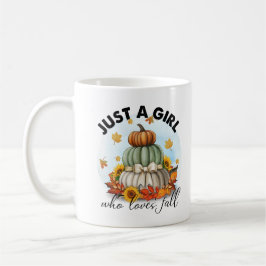 Taza De Café Sólo una chica que ama el otoño personalizado