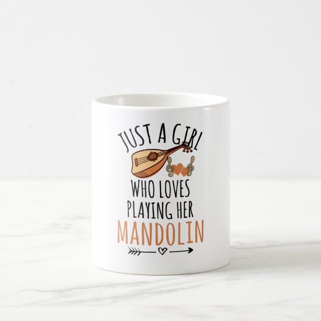 Taza De Café Sólo Una Chica Que Ama Jugar A Su Regalo De Mandol (Centro)