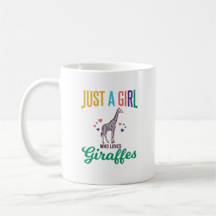 Taza De Café Solo una chica que ama las jirafas Diseño vectoria