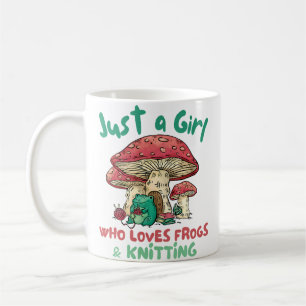Taza De Café Solo Una Chica Que Ama Las Ranas Y El Tejido Cotta
