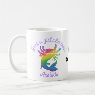 Taza De Café Sólo una chica que ama los ajolotes Personalizable