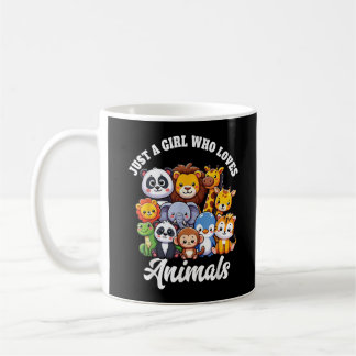 Taza De Café Solo una chica que ama los animales salvajes lindo