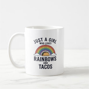 Taza De Café Solo una chica que ama los arcoíris y camisetas de