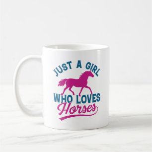 Taza De Café Sólo Una Chica Que Ama Los Caballos
