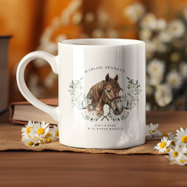 Taza De Café Solo una chica que ama los caballos | Monograma