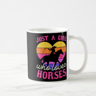 Taza De Café Sólo una chica que ama los caballos Mujer Vaquera 