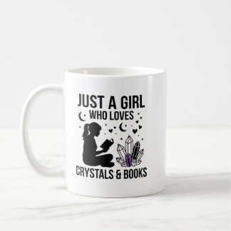 Taza De Café Sólo una chica que ama los cristales y los libros,
