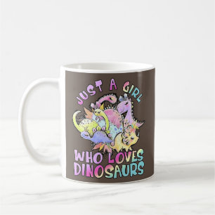 Taza De Café Solo una chica que ama los dinosaurios Chica Dinos