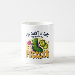 Taza De Café Sólo Una Chica Que Ama Los Pepinillos - Divertido 