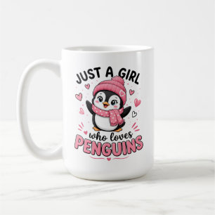 Taza De Café Sólo Una Chica Que Ama Pingüinos Cute Amante De Pi