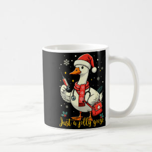 Taza De Café Solo una enfermera de ganso alegre Navidad diverti