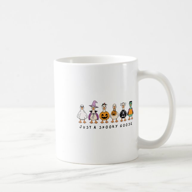Taza De Café Sólo una fantasmagórica Halloween Goose Graciosa H (Derecha)