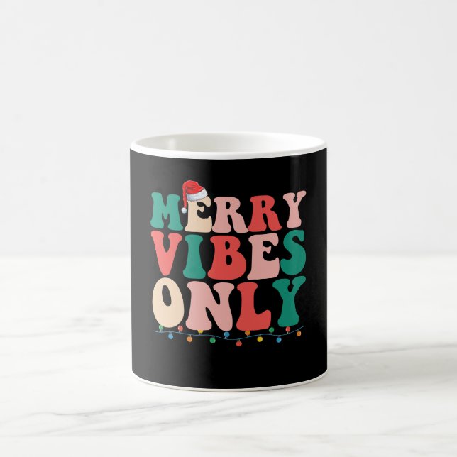 Taza De Café Sólo Vibraciones Alegres Navidad Familia (Centro)