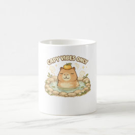 Taza De Café Sólo Vibraciones de Carpincho Cute Kawaii