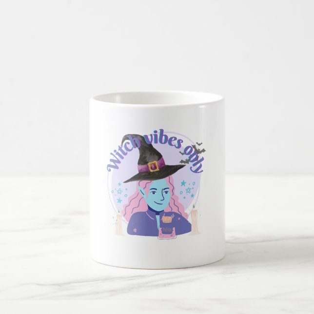 Taza De Café Solo vibraciones estéticas de Halloween Mug (Centro)