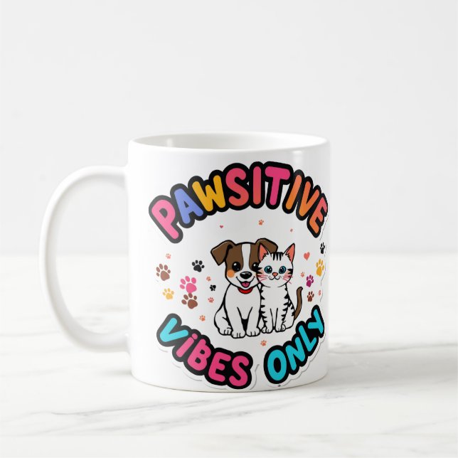 Taza De Café Sólo vibraciones positivas (Izquierda)