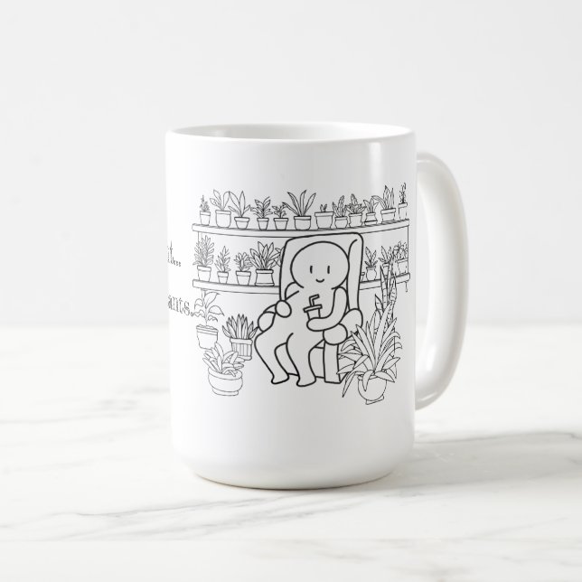 Taza De Café Sólo yo y mis plantas (Anverso derecho)