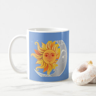 Taza De Café Solsticio de verano de sol y luna