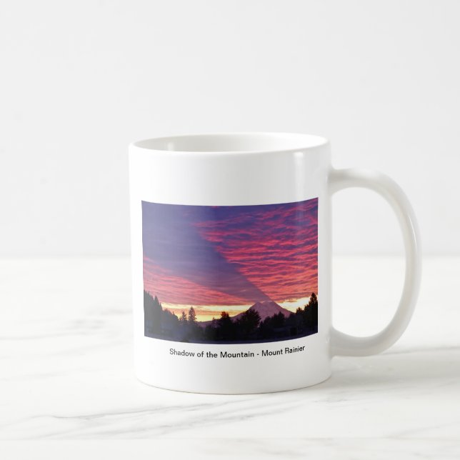 Taza De Café Sombra de la montaña - el Monte Rainier (Derecha)