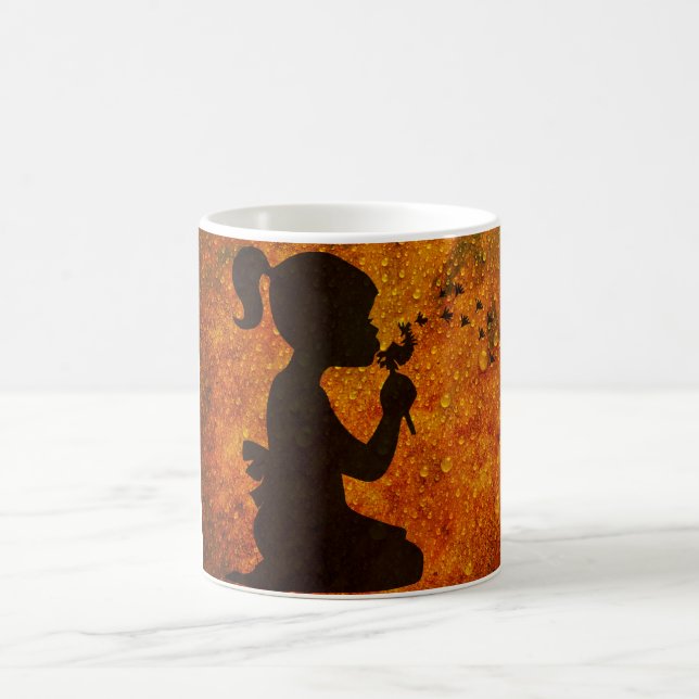 Taza De Café Sombra de silueta infantil (Centro)