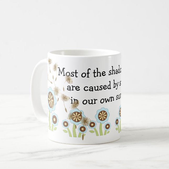Taza De Café Sombra y luz - Citas positivas (Anverso izquierdo)