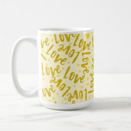 TAZA DE CAFÉ SOMBRAS DE AMOR DE VALENTINA DE MANO AMARILLA