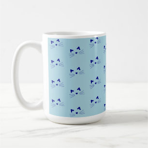 TAZA DE CAFÉ SOMBRAS DE GATO AZUL