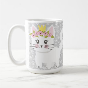 TAZA DE CAFÉ SOMBRAS DE IMPRESIONES GRIS DE PÁGINA CAT Y GATO K
