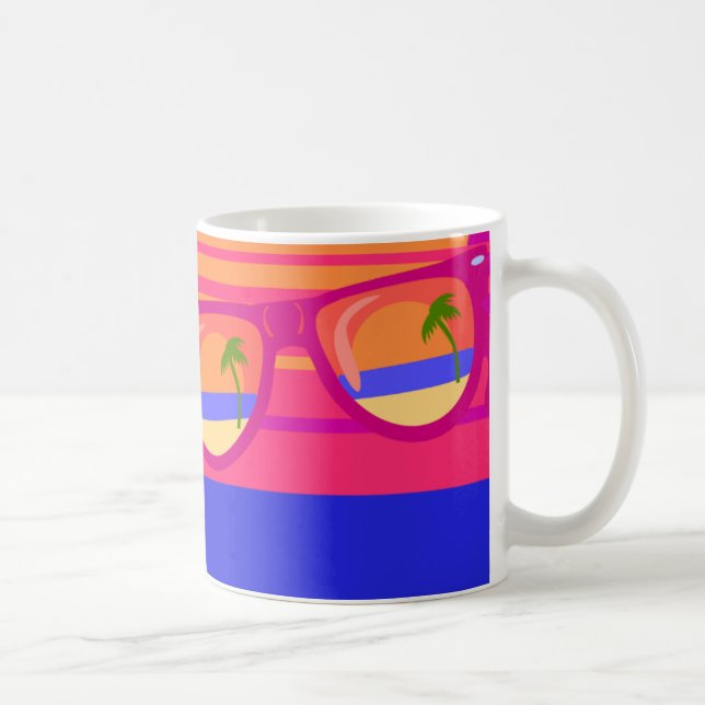 Taza De Café Sombras de playa de vacaciones (Derecha)