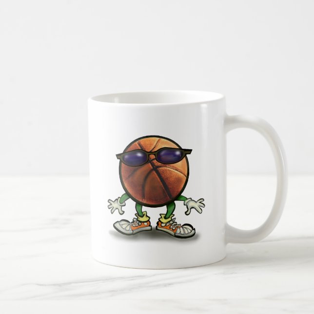Taza De Café Sombras del baloncesto (Derecha)